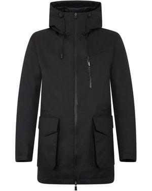 Herno Zip-Up Hooded Jacket - Black
