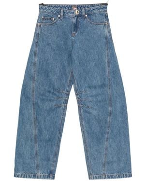 Cult Gaia Anber Embroidered-Pocket Jeans - Blue
