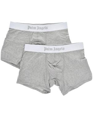 Palm Angels Logo-Waistband Boxers (Set Of Two) - White