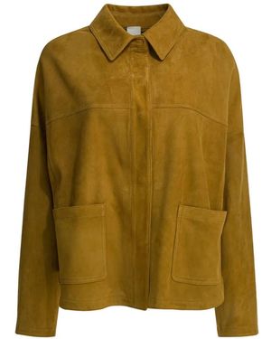 FURLING BY GIANI Suede Patch-Pocket Jacket - Green