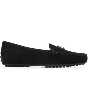 Ralph Lauren Barnsbury Suede Loafers - Black