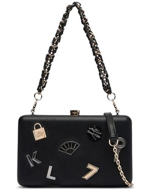 KARL LAGERFELD Pochette K/Soirée Minaudière Ornée D'Épingles - Black