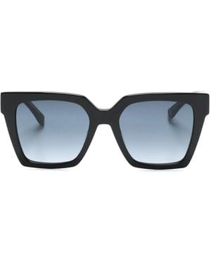 Tommy Hilfiger Monogram Geometric-Frame Sunglasses - Blue