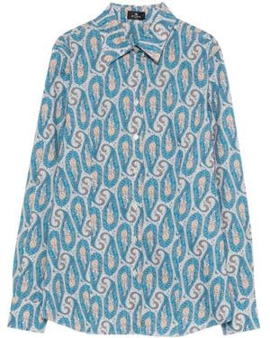 Etro Cotton Elastane Shirt - Blue