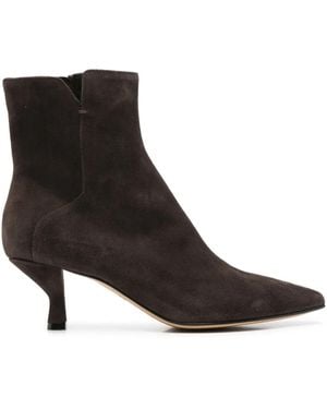 Pomme D ́Or Bottines Henriette 60 Mm À Bout Pointu - Marron