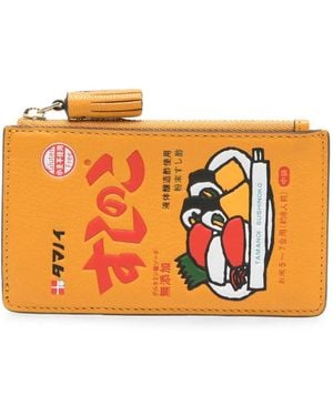 Anya Hindmarch Porte-Cartes Sushi No Ko En Cuir - Orange