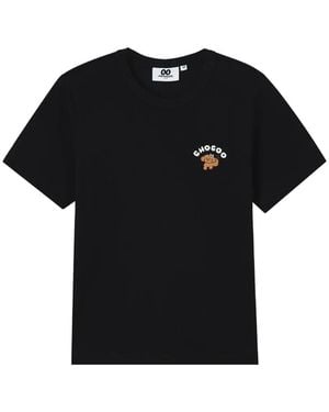 Chocoolate T-Shirt En Coton À Broderies - Black