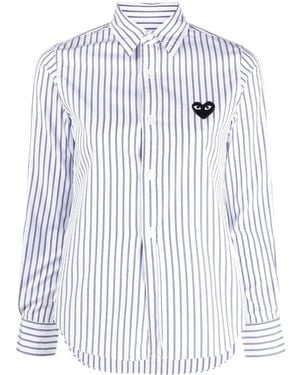 COMME DES GARÇONS PLAY ストライプ シャツ - ブルー