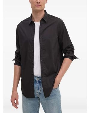 ARMANI EXCHANGE Button-Down Cotton Shirt - Black