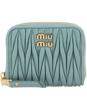 Miu Miu Matelassé-Portemonnaie - Blau