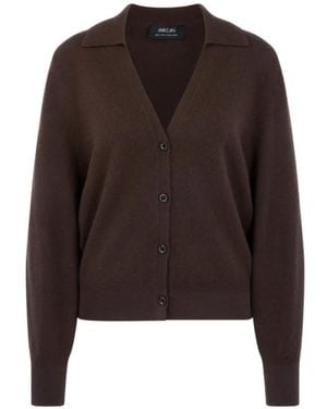 Marc Cain Button-Up Collar Cardigan - Brown