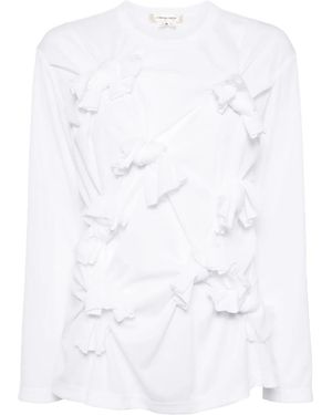 Comme des Garçons リボンディテール セーター - ホワイト