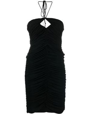 Magda Butrym Ruched Halterneck Mini Dress - Black