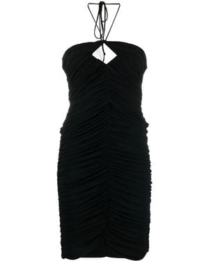 Magda Butrym Ruched Halterneck Mini Dress - Black