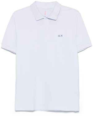 Sun 68 Floral-Print Polo Shirt - White