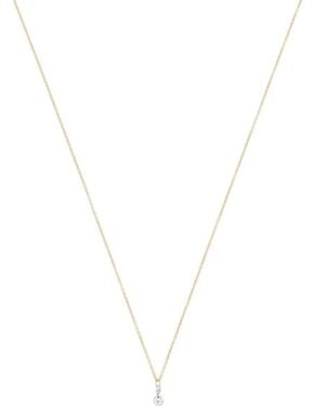 We by WHITEbIRD Collar Capucine En Oro Amarillo De 18 Ct Con Diamantes - Blanco
