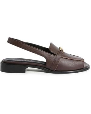Momoní Sandali Con Suola Piatta Miguel Shoes - Marrone