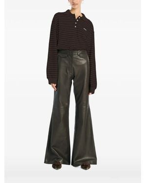 ROTATE BIRGER CHRISTENSEN Long-Sleeve Polo Top - Black
