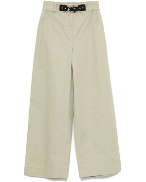 Maje Embossed-Logo Pants - White
