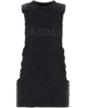 Balenciaga Ripped cotton tank top - Schwarz