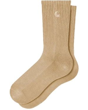 Carhartt Hudson Logo-Embroidered Ribbed Socks - Natural
