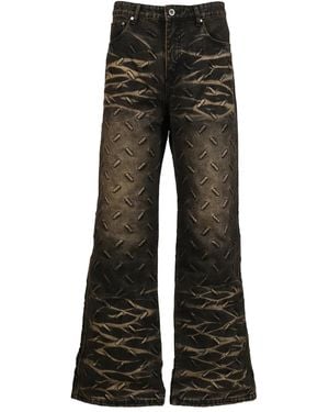 Who Decides War Pantalon À Design Embossé - Black
