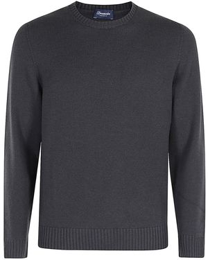 Drumohr Cashmere Crew-Neck Knitted Jumper - Blue