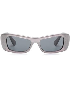 Versace Rectangle-Frame Sunglasses - Grey