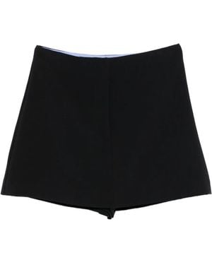 Ottod'Ame High-Waisted Tailored Shorts - Black