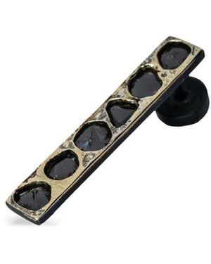 Parts Of 4 Diamond Plate Earring - Black