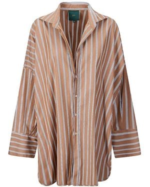 Jejia Orlando Striped Shirt - Brown