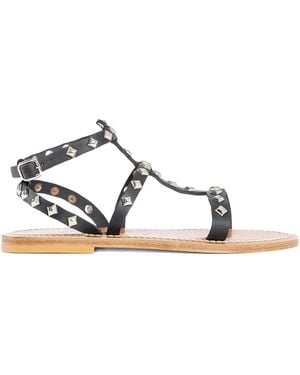 K. Jacques Arelatepyr Studded Sandals - Black