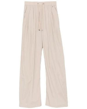 Herno Drawstring Elasticated-Waist Trousers - White