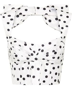 Rebecca Vallance Delia Crop Top - White