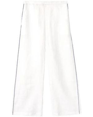 Xirena Pippen Side-Stripe Linen Trousers - White