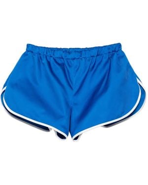 Frankie Shop Cielo Piped-Trim Shorts - Blue