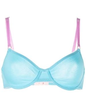 Dora Larsen Peony Bügel-Bh Mit Kontrastbesatz - Blau