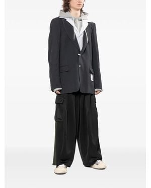 Maison Mihara Yasuhiro Striped Hooded Jacket - Black