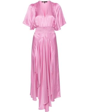 Maje Draped Satin Maxi Dress - Pink
