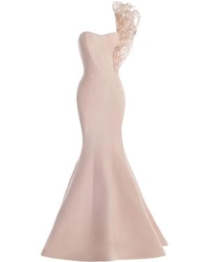 Gaby Charbachy Strapless Mermaid Gown - Brown