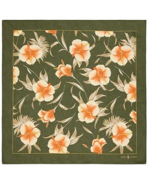 Polo Ralph Lauren Floral-Print Silk Bandana - Green
