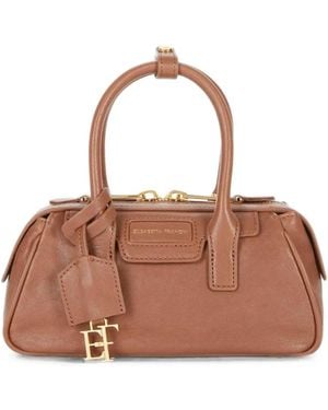 Elisabetta Franchi Small Boston Bag - Brown