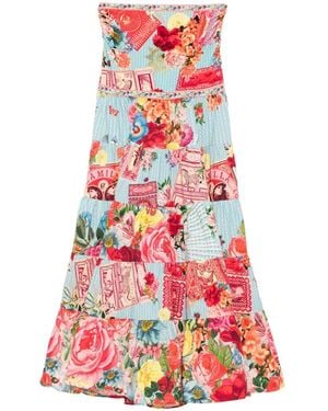 CAMILLA Papers And Curious Capers Tiered Skirt - White