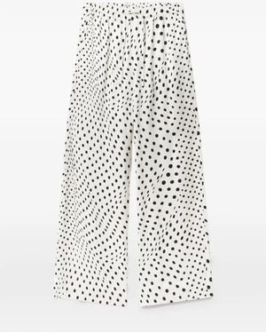 Stella McCartney Polka-Dot Drawstring-Waist Trousers - White