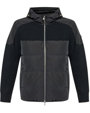 Moose Knuckles Ribbed-Panel Quilted Padded Jacket - Blue
