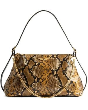 Zadig & Voltaire Sac Porté Épaule Jim Wild Effet Peau De Python - Métallisé