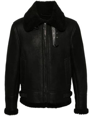 Eraldo Shearling-Collar Jacket - Black