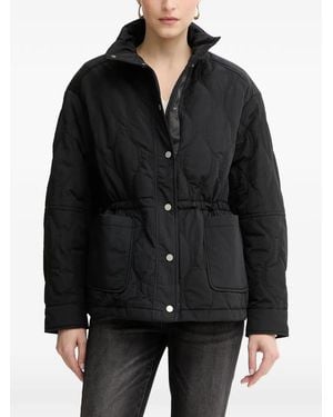 Guess Quilted Drawstring Jacket - Black