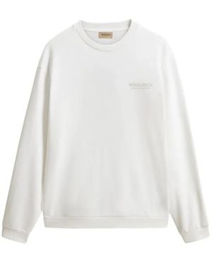 Woolrich Sweat Côtelé À Logo - White