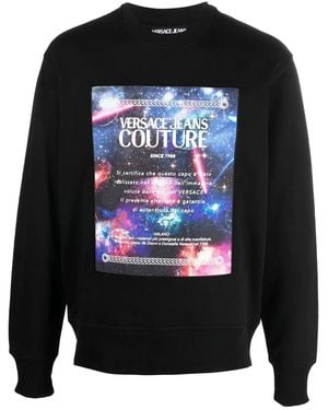 Versace Jeans Couture Graphic-Print Crew Neck Sweatshirt - Grey
